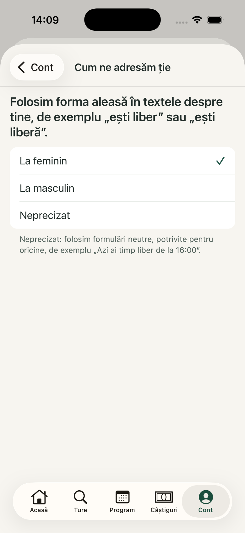 Cum ne adresăm ție: 1. Cum ne adresăm ție; 2. La feminin; 3. La masculin; 4. Neprecizat