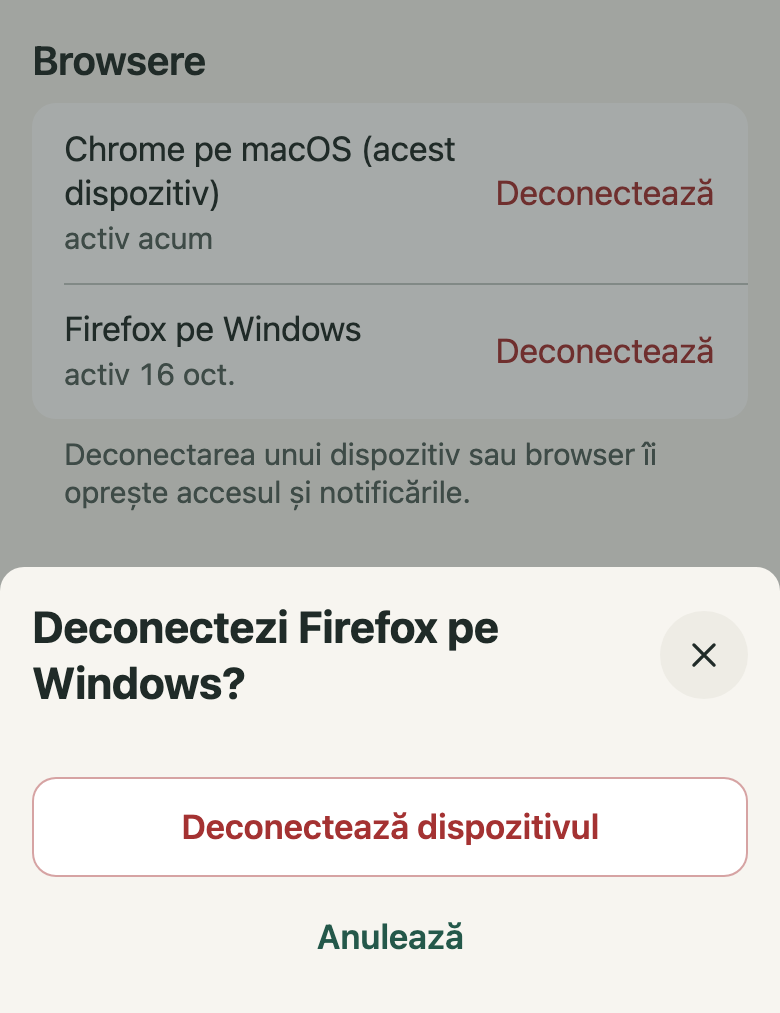 Dispozitive: 1. Deconectezi Firefox pe Windows?; 2. Deconectează dispozitivul
